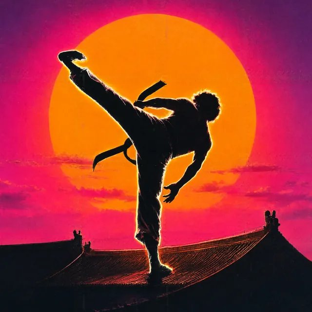Cover zum persönlichen Song „The Path of Martial Arts“, 80s Rock, Jubiläum Kampfsportschule